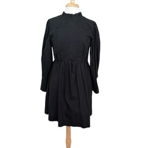 Happy x Nature Elegant Black Floral Pecaboo Back  Size Dress Medium